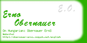 erno obernauer business card